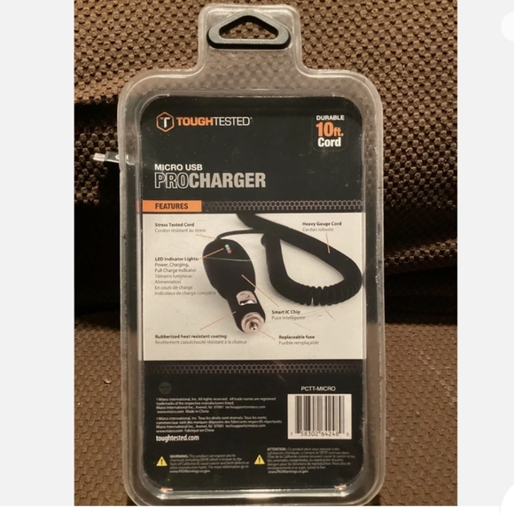 New In Box!!! "Tough Tested" 2 in 1 Pro Charger-10 ft. - Picture 2 of 2